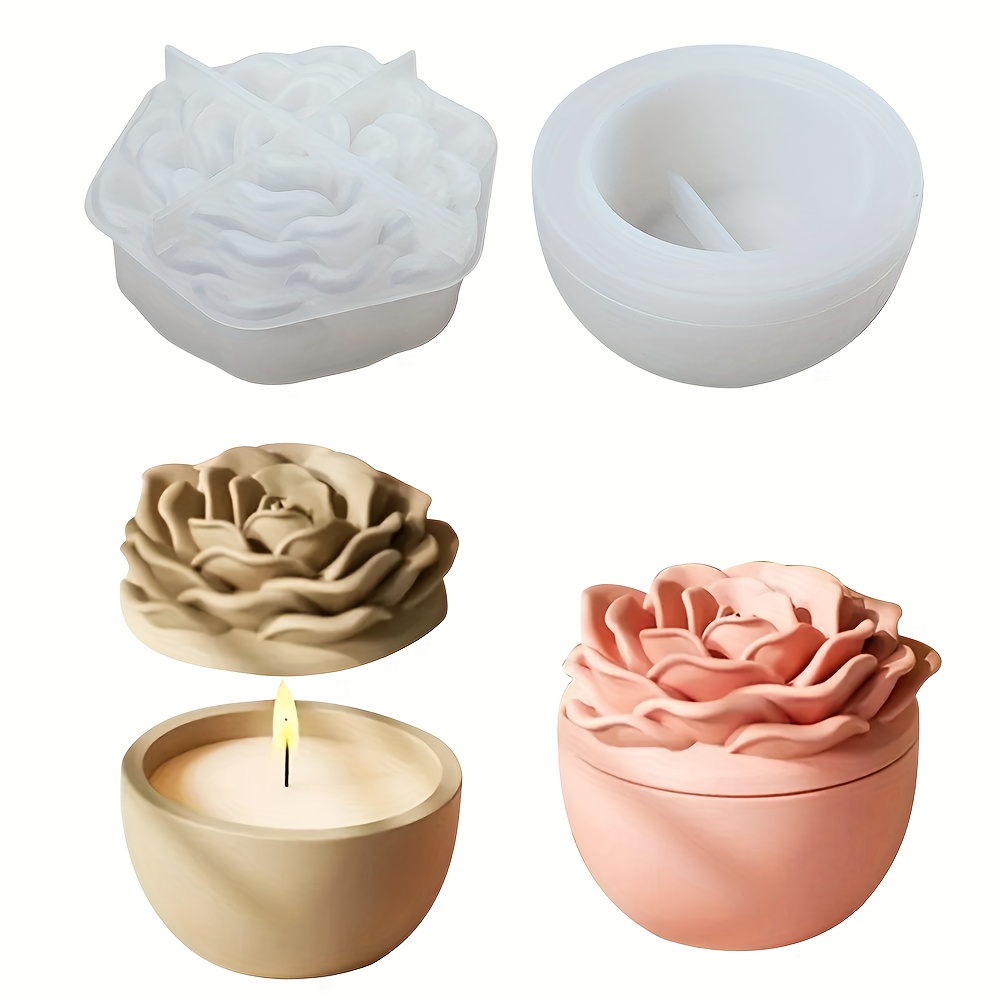 Candle Supplies Jars - Moldes de silicone para resina floral,