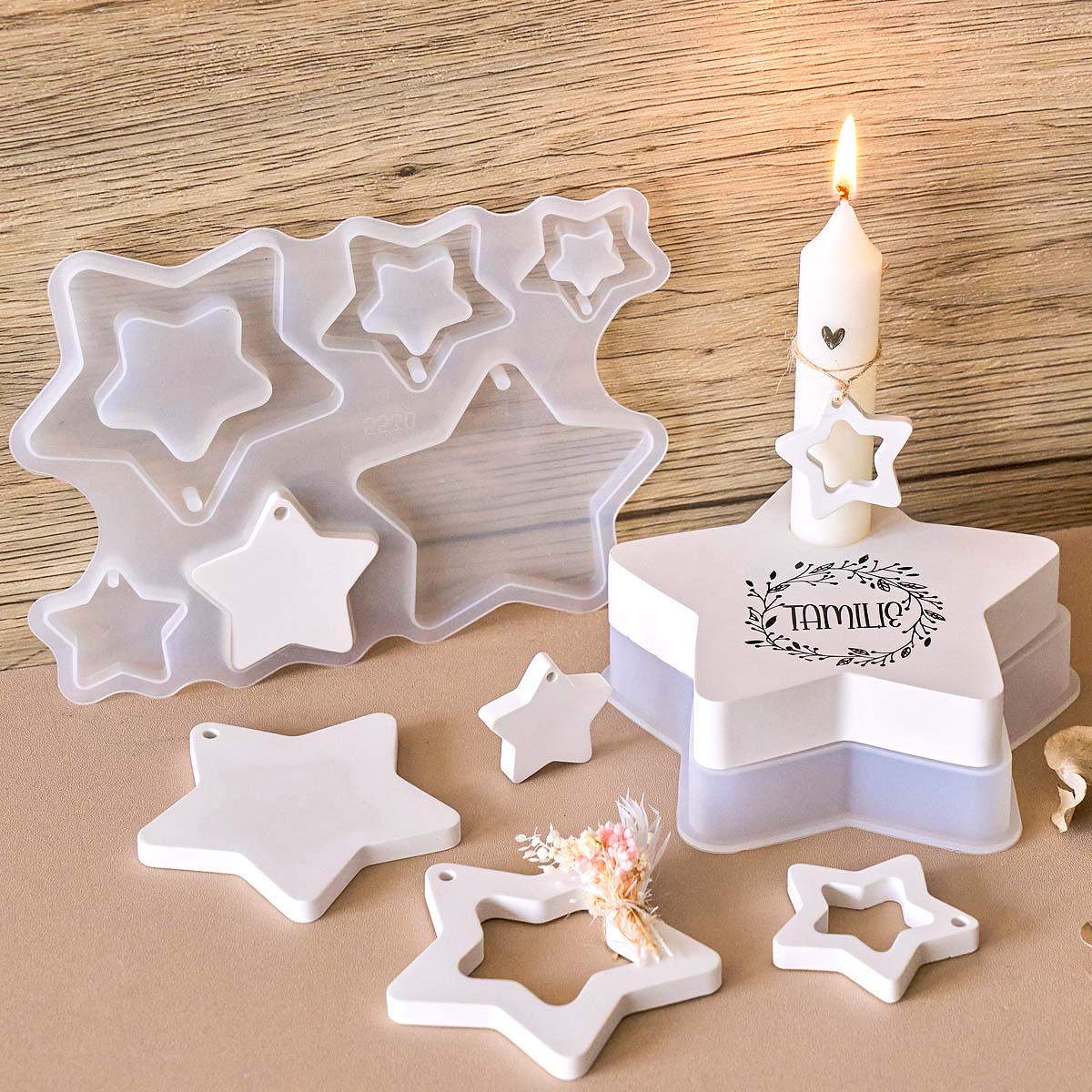 Candle Quotes - Castiçal de estrela de cinco pontas,