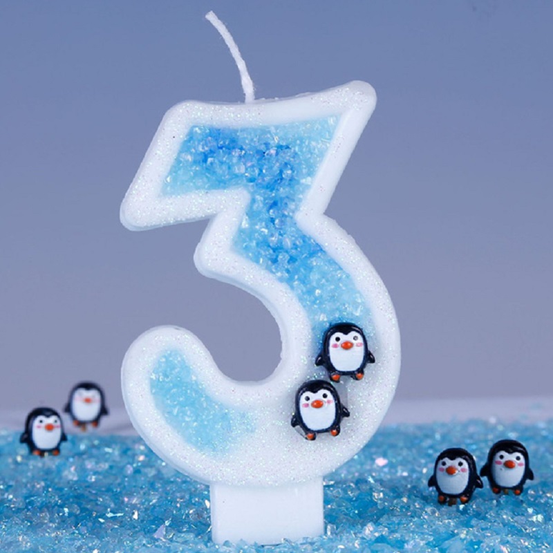 Luxury Candle Supplies Usa - Vela de aniversário infantil azul, decoração