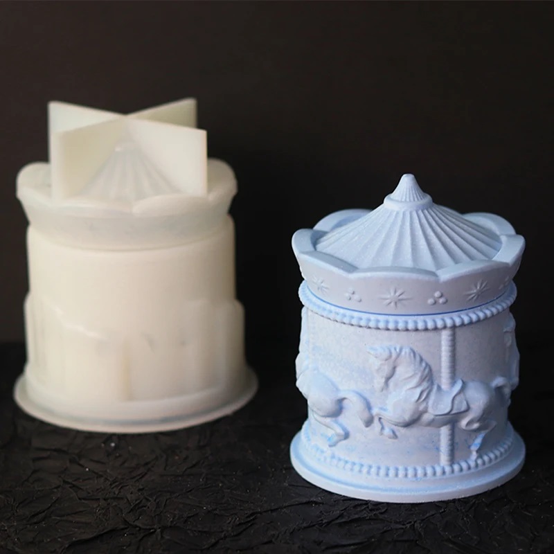 Candle Supplies Jars - Engraçado caixa de armazenamento carrossel molde