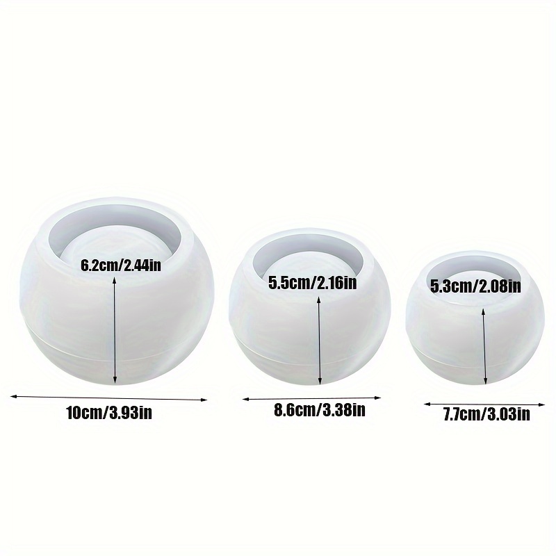 Candle Supplies Jars - Molde de Silicone Redondo para Vaso