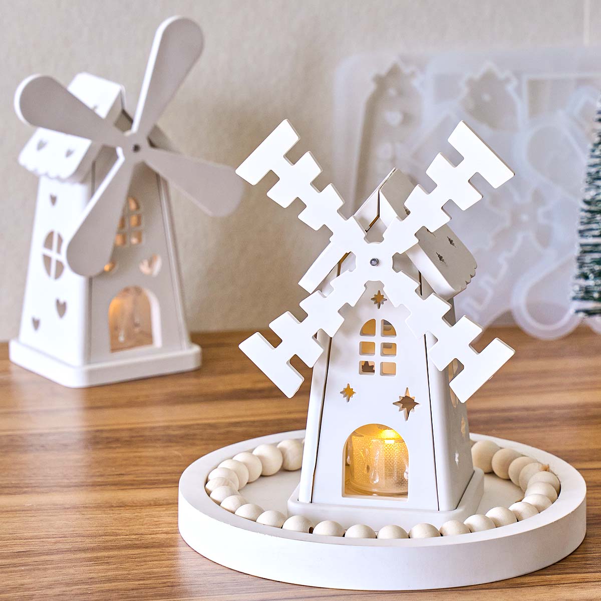 Candle Quotes - Criatividade girando moinho de vento castiçal