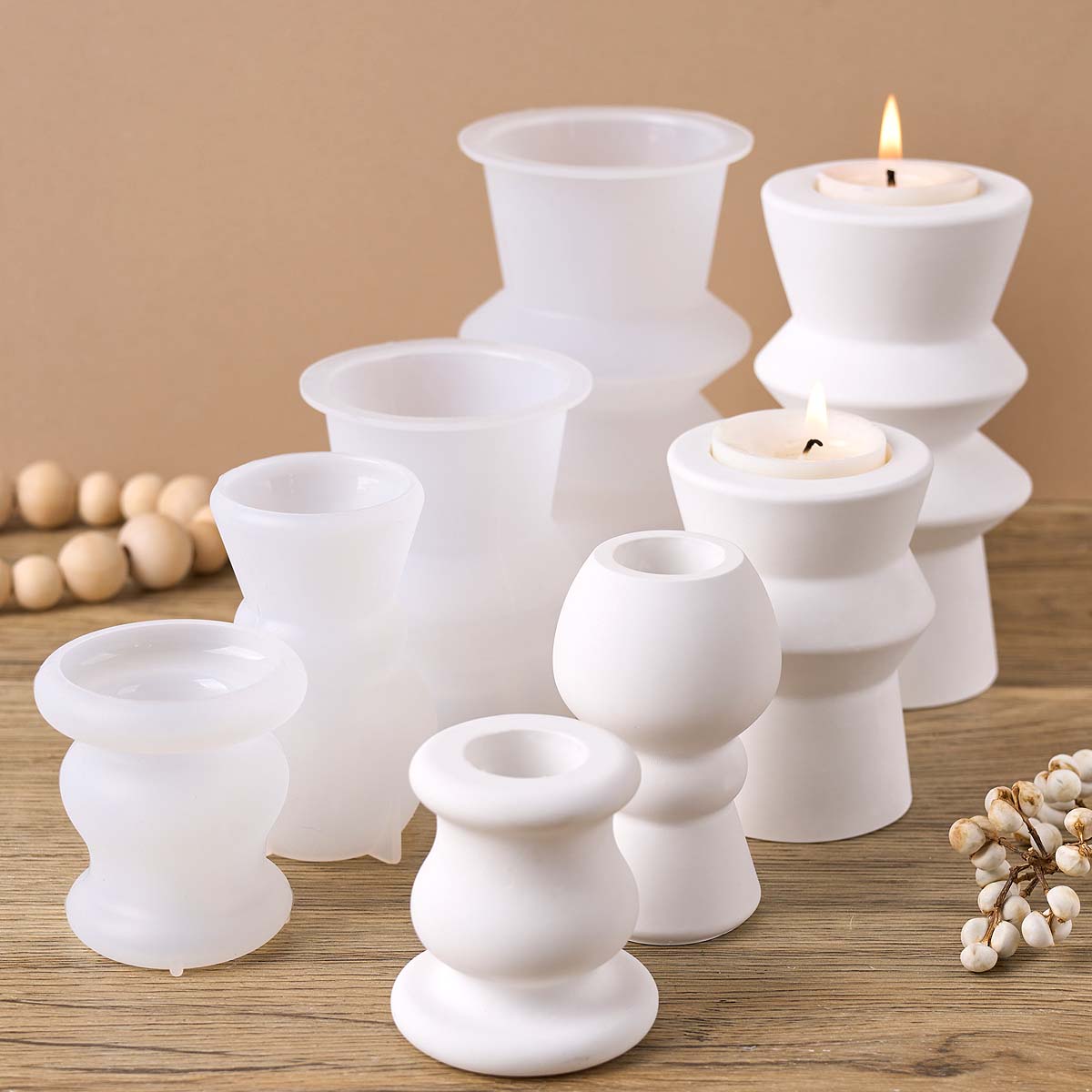 Castiçal nórdico, molde de sil - Candle Quotes avaliação e preço