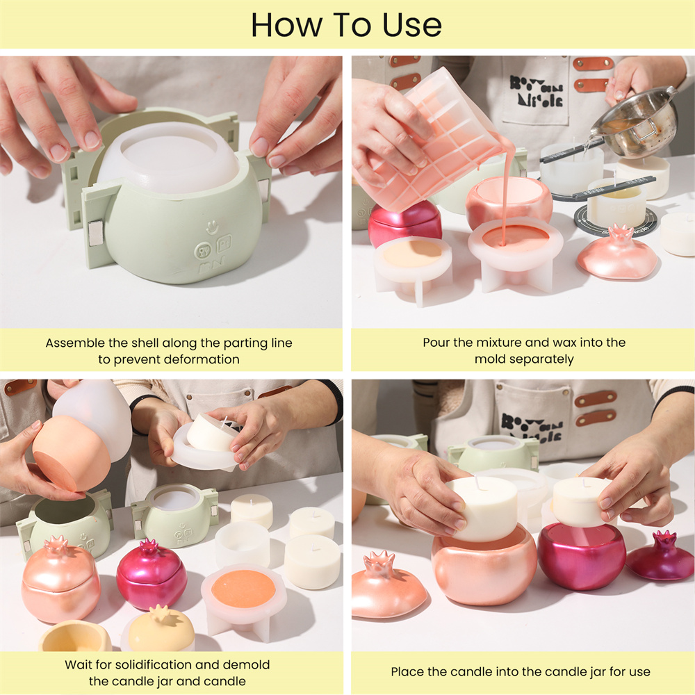 Nicole romã concreto vela jar  - Candle Supplies Jars avaliação e preço