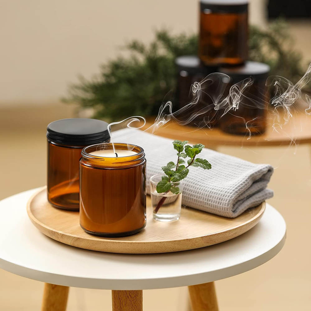 Frascos de Vidro Âmbar de 8oz  - Candle Supplies Glass Jars avaliação e preço