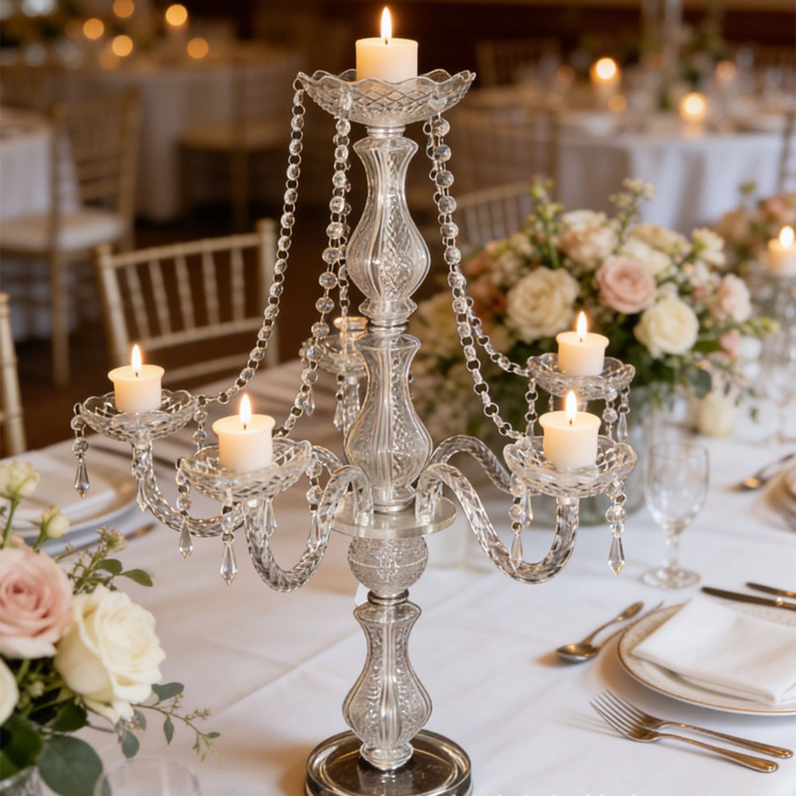 Candelabro de Cristal Elegante - Candle Quotes avaliação e preço