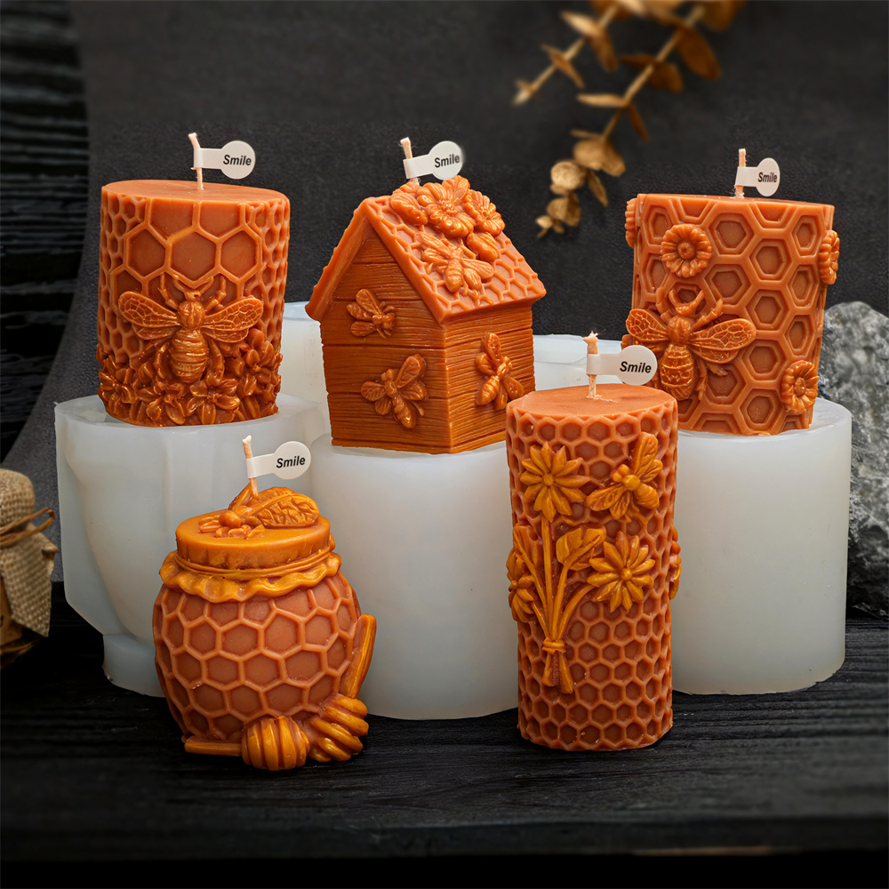 Molde de vela de pilar de favo - Candle Supplies Jars avaliação e preço